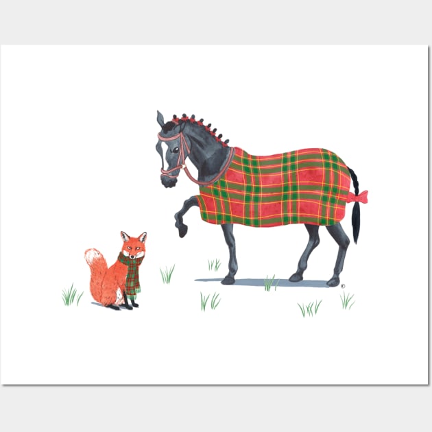 Tartan Horse and Fox Wall Art by Chatham Ivy